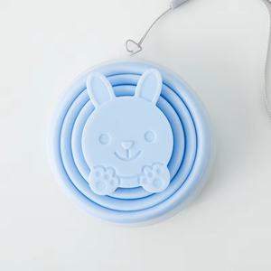 Vente en gros de tasses à café pliables multifonctionnelles en forme de lapin, réutilisables, respectueuses de l'environnement, pour les voyages - Product Image 4