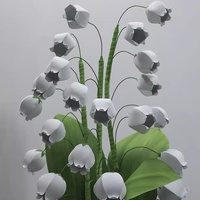 Lonceng Angin Lily of Valley Raksasa, Hiasan Bunga dari Busa EVA, Perlengkapan Dekorasi, Latar Panggung Pernikahan, Putih, Cina
