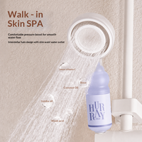 Pommeau de Douche Filtrant Parfum Lavande Rêve, Filtre Vitamine C, Distributeur en Gros, Ensemble de Pulvérisation Douce Intégrée pour Salle de Bain