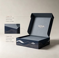 Boîte d'expédition pliante en carton ondulé personnalisée avec impression de logo privé pour vêtements, cosmétiques, cadeaux, produits, emballage en vrac