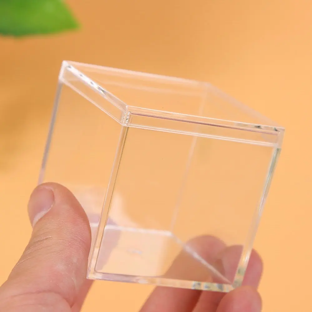 2021 atacado vários doces em forma de casamento doce de plástico transparente caixa de embalagem/caixa de presente quadrada transparente