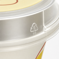 Gobelet à yaourt en plastique imprimé sur mesure de qualité supérieure avec couvercle hermétique, récipient de stockage alimentaire robuste