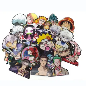 200 Designs Großhandel 3D Anime Motion Aufkleber Jujutsu Kaisen DBZED Demon Slayer 3D wasserdichte Auto Aufkleber Wand kunst