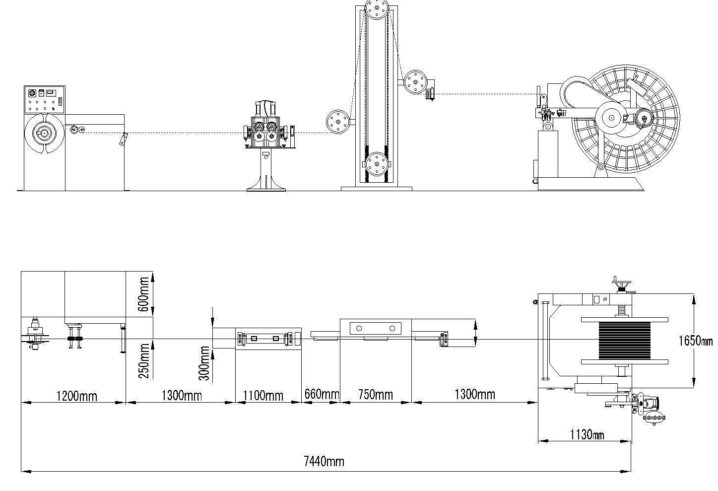 High Speed High Capacity 1250 Cable And Wire Coiling Machine cable making machine