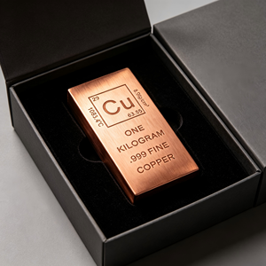 Barra de Cobre Puro 999 de Un Kilogramo con Tabela Periódica Grabada, Placa Coleccionable Moderna, Barra de Cobre Pulida de Forma Rectangular - Product Image 4