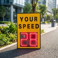 Panneau de signalisation radar de vitesse 600*600 connecté au réseau électrique pour la détection de vitesse des véhicules