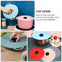 Couvre-aliments réutilisables en silicone sans BPA de 23 cm, couvercles à ventouse en silicone de haute qualité, multicolores, exportés de l'usine chinoise