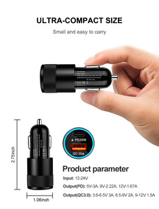 Cargador Rápido USB Tipo C PD <span class=keywords><strong>de</strong></span> 3.1A, 12-24V, Cargador para Auto Compatible con Apple y Android, Encendedor <span class=keywords><strong>de</strong></span> Cigarrillos para Todo Tipo <span class=keywords><strong>de</strong></span> Vehículos - Product Image 6