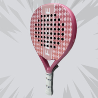 Raquette de padel en fibre de carbone intégrale personnalisée par le fabricant FRCETEE avec noyau en EVA, service OEM ODM