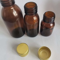 Botol Cairan Oral Kaca Coklat 20ml/30ml/50ml/100ml Botol Minuman/Enzim/Sirup Tutup Aluminium Botol Kaca Polos