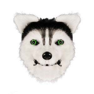Máscara de Látex de Perro <span class=keywords><strong>Husky</strong></span> Siberiano para Halloween y Navidad, Disfraz Novedoso para Fiestas, Máscara Peluda con Pelo, Máscaras Aterradoras - Product Image 3
