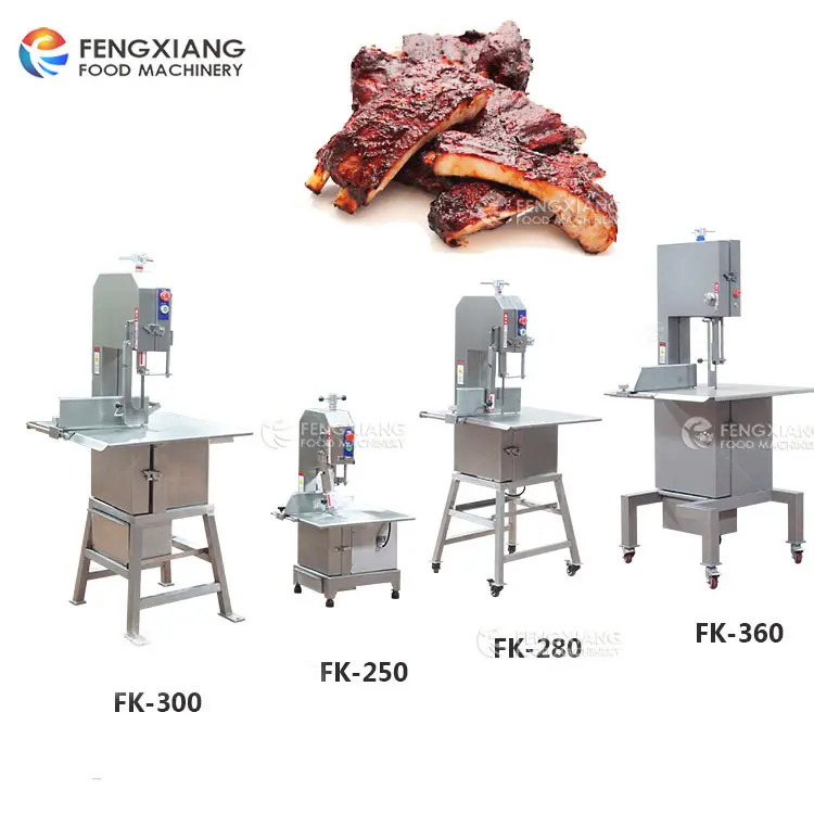 Machine de découpe de scie à os FK-250 fabriquée par la découpeuse de steak de poisson de côtes de viande congelée en acier inoxydable pour la transformation de la viande