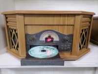 Double tuner radio AM/FM stéréo tout-en-un, plateau tournant multifonctionnel à retour automatique, lecteur de CD de Gramophone