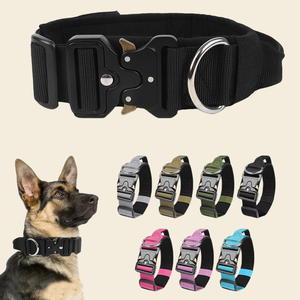 Großhandel Haustierhund Accessoires Kampf Dickes Nylon Taktisches Training Metallverschluss Luxus Großer Hundehalsband - Product Image 1