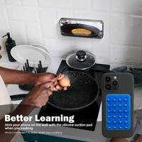 Nouveau support de téléphone pliable en silicone flexible avec plaque en aluminium, pliable à volonté, universel pour tablette et ordinateur portable