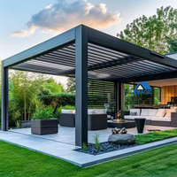 Pergola motorisée personnalisable pour patio, couvertures de jardin, cuisine extérieure automatique, pergola bioclimatique en aluminium à lames orientables
