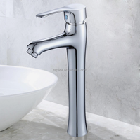 Robinet de lavabo monotrou Taplink en acier inoxydable 304, finition nickel brossé anti-traces de doigts, style moderne, à poser sur le comptoir