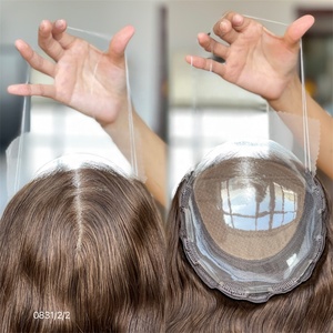 Topper de cheveux humains pour femmes européennes livraison gratuite 2025, design de luxe, nœuds invisibles, 5x5, dentelle frontale 8x8 - Product Image 3