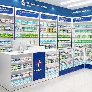 <span class=keywords><strong>Armoire</strong></span> à <span class=keywords><strong>pharmacie</strong></span> occidentale de style moderne personnalisée avec porte en verre de prescription présentoir de <span class=keywords><strong>pharmacie</strong></span> et ombre d'étagère de médicament - Product Image 2