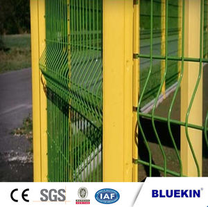 3D V-Biegung gebogenes verzinktes Stahl metall mit PVC-Beschichtung Gartenzaun platte Geschweißtes Draht geflecht für Gitter & Tore - Product Image 3