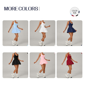 Nouvelle Robe de Tennis Halter Tendance OEM Anti-Exposition avec Dos Magnifique et Soutien-Gorge Intégré pour Course en Extérieur et Padel - Product Image 2