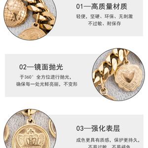 Collar choker grueso personalizado de fabricante, estilo cubano, con colgante de moneda tallada vintage para mujer, joyería - Product Image 5