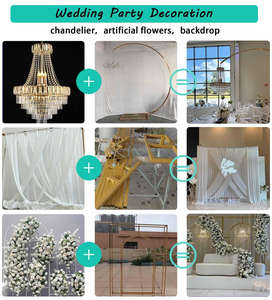 LEDA Lustre en cristal professionnel, moderne et élégant, avec structure en fer métallique en demi-cercle, prix usine - Product Image 6