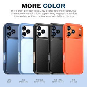 เคสโทรศัพท์2-in-1ไฮบริดมาใหม่พร้อมปุ่มสัมผัส Ai วัสดุ TPU กันกระแทก + PC สำหรับ <span class=keywords><strong>iPhone14</strong></span> Plus <span class=keywords><strong>Pro</strong></span> <span class=keywords><strong>Max</strong></span> & 17 Air - Product Image 6
