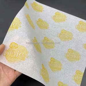 Feuilles de papier sulfurisé personnalisées de qualité alimentaire pour l'emballage de sandwichs, hamburgers et pizzas en restaurant, papier ciré imperméable - Product Image 5