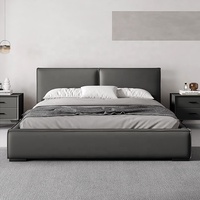 Cama Doble Moderna y Sencilla de Color Rosa para Dormitorio u Hotel, con Estructura de Sofá Cama