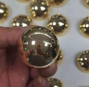 2023 nueva llegada joyería de moda no deslustre impermeable geométrico grande redondo Maxi Real chapado en oro pendientes botón pendientes grandes - Product Image 2