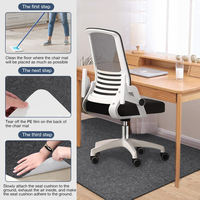 Tapis auto-adhésif amovible et lavable pour bureau, tapis d'intérieur en polyester