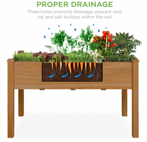 Meilleur choix de produits, pot de fleurs <span class=keywords><strong>en</strong></span> <span class=keywords><strong>bois</strong></span> rectangulaire, grand bac à plantes <span class=keywords><strong>en</strong></span> <span class=keywords><strong>bois</strong></span> pour jardin extérieur - Product Image 3