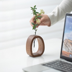 Florero de Madera de Nogal para Mesa, Hidropónico, Creativo, Pequeño, Venta al por Mayor - Product Image 3