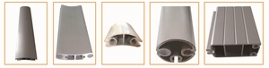 Puerta plegable <span class=keywords><strong>de</strong></span> alta velocidad <span class=keywords><strong>de</strong></span> <span class=keywords><strong>aluminio</strong></span> naranja Seguridad automática y protección del medio ambiente Persiana enrollable para uso en almacén - Product Image 4
