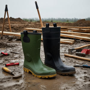 Botas de Seguridad Ttake Verdes de PVC hasta la Rodilla, Talla 47, con Suela Para Sole - Product Image 3