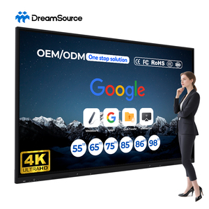 لوحة ذكية تفاعلية 55/65/75/85/86/98/110 بوصة بدقة 4K UHD و20/40 نقطة لمس، تعمل بنظام أندرويد/ويندوز للاستخدام التعليمي في المدارس والمكاتب والمنازل - Product Image 1