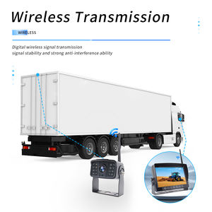 Carretilla elevadora autobús camión cámara inalámbrica 9 pulgadas Monitor LCD DVR pantalla dividida dos canales 720p AHD cámara <span class=keywords><strong>de</strong></span> espejo retrovisor impermeable - Product Image 5