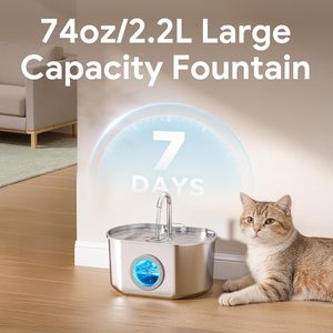 <span class=keywords><strong>Bebedero</strong></span> Automático para Gatos, Dispensador de Agua para Mascotas de Acero Inoxidable 304 con Sistema de Filtración, Mini Tazón de Agua - Product Image 5