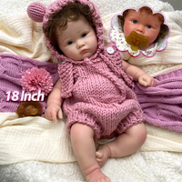 Poupée Reborn Artisanale en Silicone Intégral, Anatomiquement Précise, Cheveux Implantés Personnalisés, Yeux Ouverts, Article de Collection Artistique