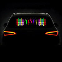 Lumières clignotantes multicolores à commande vocale pour voiture Autocollant de voiture activé par le son RVB Equalizer Rhythm LED Flash Light pour voiture