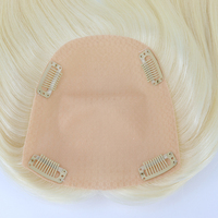 Prothèses capillaires en cheveux naturels à base de soie pour femmes, blond soyeux, unité capillaire Remy TP34