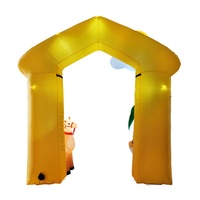 Arche gonflable géante du Ramadan avec lune et chameau, décoration Eid Mubarak, éclairage LED, arche islamique gonflable pour le Ramadan