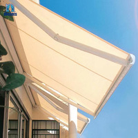 Auvent électrique rétractable auvent motorisé à cassette complète pare-soleil extérieur avec lumière rgb pour patio