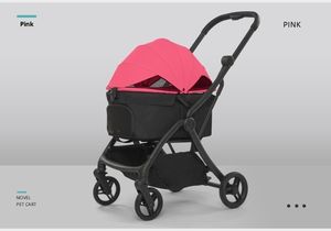 カスタマイズされた軽量4輪折りたたみ式アルミチューブ犬 & 猫ペットベビーカーオックスフォード生地ナイロン調整可能防水デザイン - Product Image 6