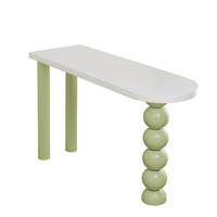Ensemble table et chaises de bar en bois massif crème de luxe moderne et léger finition peinture de cuisson pour restaurants