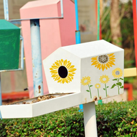 Pochoirs de fleurs pour la peinture sur bois Peinture florale en plastique Art Craft Pochoirs Petit pochoir de tournesol