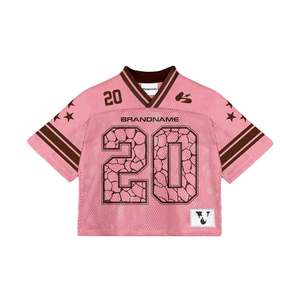 Tonton Sports Personnalisé Hommes Rétro Streetwear Jersey <span class=keywords><strong>Vintage</strong></span> Mesh Basketball & Soccer Football T-shirt avec Boxy Recadrée Design - Product Image 5