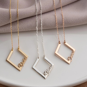 Collar de acero inoxidable pulido de alto brillo, antideslustre, moderno, con soporte para nombre DIY y soporte para anillo de boda en oro de 18k, regalo para <span class=keywords><strong>cirujano</strong></span> y enfermera - Product Image 3