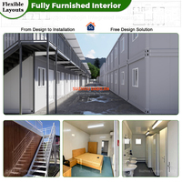 Cabine en acier modulaire portable, maison préfabriquée en conteneur, dortoir pour travailleurs, utilisation dans les immeubles de bureaux, les villas, les maisons